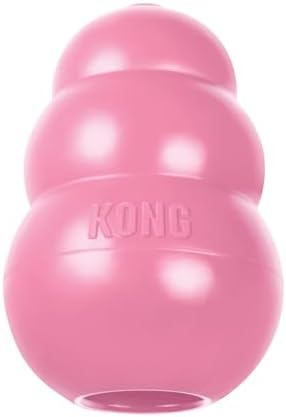 KONG Puppy, Natural Rubber Teething Chew Toy, for Medium Puppies, Pink