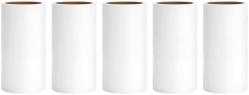 4 inch Lint Roller Refills for PetLovers Evercare Amazon and Other Lint Roller Replacement Refills 4 inch Extra Sticky 60 Sheets per Roll 5 Pack Total 300 Sheets (Inside Diameter 1-1/2 inch)