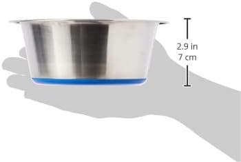 Classic Pet Products Non-Slip Stainless Steel Dish (900 ml - 170 mm, 6.5 inch Diameter Dog Bowl)