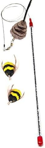 Go Cat Cat Catcher Teaser Wand and Two Da Bee Bumble Bee Attachments from The Maker of Da Bird - Value Pack