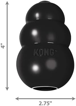 Kong Extreme Dog Toy 2-Pack, Large - Tough Chew Toys for Aggressive Chewers - Black Durable Rubber