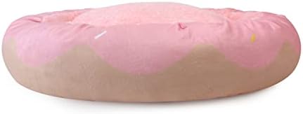 TONBO Soft Plush Small Cute and Cozy Donut Dog Cat Bed, Washer and Dryer Friendly (Donut)
