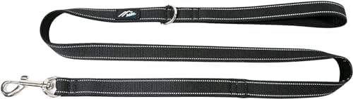 [白山:Hakusan] Zero Dog Leash Made by Japanese, Cushion, Fit to Hand, Black with Swivel Hook