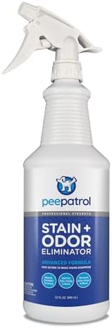 Pet Stain + Odor Eliminator - 32 oz Spray Bottle - Professional Strength Advanced Formula Tackles Biological Messes on Fabric, Carpet, and More