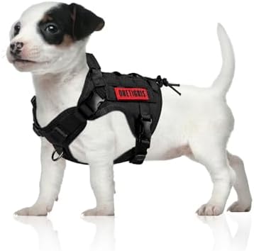 OneTigris Tactical Dog Harness with Handle No-Pull Adjustable for Small Dog