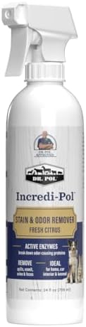 Dr. Pol Incredi-Pol Stain & Odor Remover | Eliminates Dirt, Urine & Feces | Safe and Effective Around Pets & Their Favorite Spots | Trigger Spray for Easy Use | 24 oz | Fresh Citrus