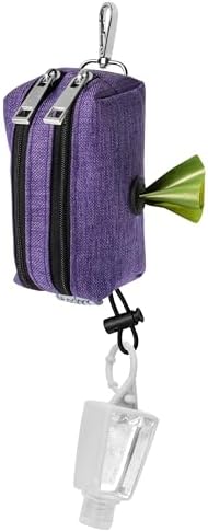 Dog Poop Bag Holder for Leashes and Treat Holder with 2 Waterproof Pouches