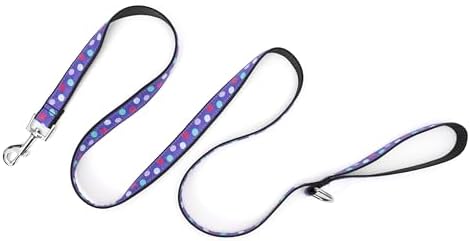THE WORTHY DOG Fun Patterns Stylish Dog Leash, 5ft Length, Gumball