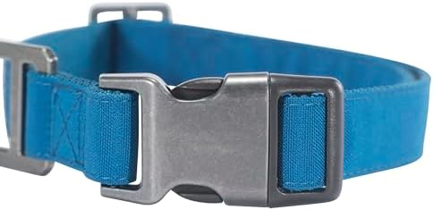 Carhartt Nylon Duck Dog Collar, Fully Adjustable Durable 2-Ply Cordura Nylon Canvas Collars for Dogs, Marine Blue, Large