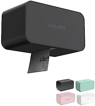 SVD.PET Dog Poop Bag Dispenser, Wall Mount Waste Bag Dispenser, Holds 8 Rolls of Waste Bags, Indoor/Outdoor Wall mount or Place on the Table (Black, Dispenser only)