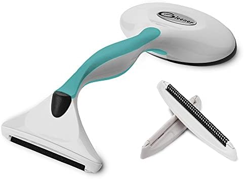 GLEENER Fabric Shaver & Lint Remover |Battery-Free 4-in-1 Depiller with 3 Fabric-Safe Edges for Clothes & Upholstery (Turquoise)