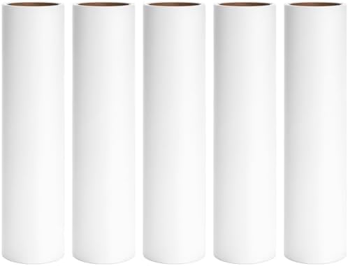 9.45 inch Large Lint Roller Refills Compatible with Delomo PetLovers and Other 9.4'' - 9.5'' Large Lint Rollers for Carpet Floor Pet Hair Remover Refill 60 Sheets per Roll 5 Pack Total 300 Sheets