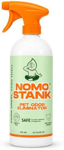 NOMO STANK Pet Odor Eliminator Spray for Home & Carpet | Unscented, 32 oz
