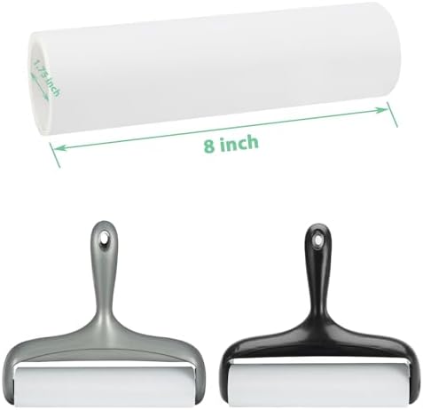 8 inch Large Surface Roller Refills for Scotch-Brite Pet Hair Pickup Extra Sticky Large Lint Roller 60 Sheets per Refill Pack of 5 Total 300 Easy-Tear Adhesive Sheets