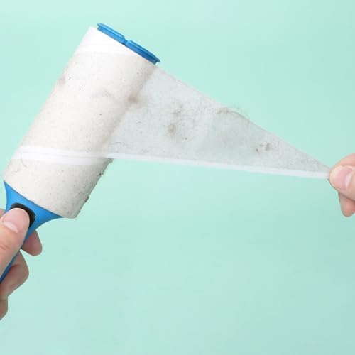 4.6 inch Giant Extreme Stick Lint Roller Refills for Evercare Giant Lint Roller and T Handle Lint Roller Extra Sticky 60 Sheets Each Refill 6 Pack 360 Easy- Peel Sheets Total