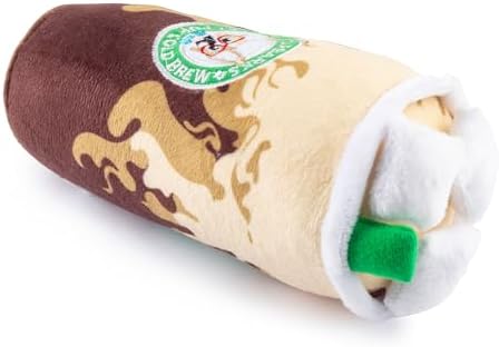 Haute Diggity Dog Starbarks Sweet Pup Cold Brew Plush Dog Toy, Drink Parody
