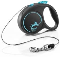 Flexi Black Design Cord Blue Extra Small 3m Retractable Dog Leash/Lead for Dogs up to 8kgs/18lbs