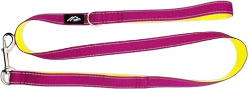 [白山:Hakusan] Zero Dog Leash Made by Japanese, Cushion, Fit to Hand, Yellow Purple