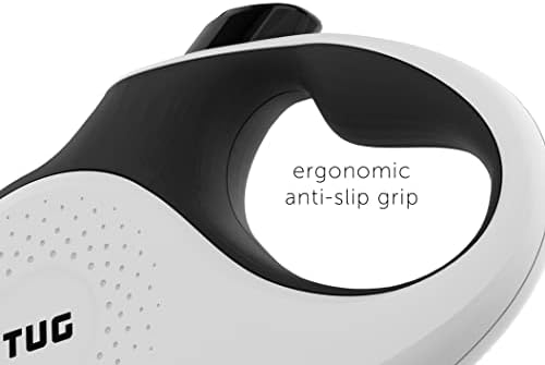 TUG XL Retractable Dog Leash, 26 ft (Extra Large, White)