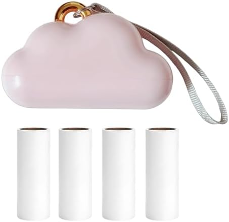 Portable Lint Roller 150 Sheets Travel Size, Mini Lint Roller for Clothes and Reusable Pet Hair Remover, Cute Small Sticky Dust Remover Refillable