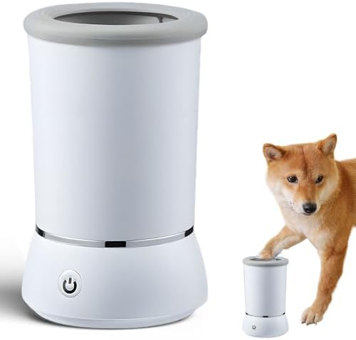 Automatic Dog Paw Cleaner 2025 New Dog Paw Cleaner Cup, Dog Paw Cleaner with USB Rechargeable, Paw Cleaner for Small Medium Large Breed Dogs Cats/Dogs (White)