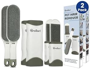 Pet Hair Remover: Reusable Dog Cat Lint Brush for Couch Furniture - 2 Pack