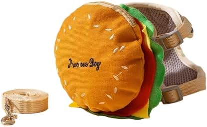 Adjustable Pet Puppies Self-Carrier Hamburger Bag for Dog Outdoor Training Hiking with Leash Bags Pet Backpack for Small Dogs
