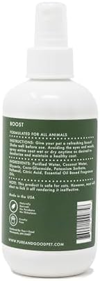 Pure + Good Boost Grooming Spray - Deodorizes, Softens Fur & Moisturizes Skin, 8 fl oz (Cedarwood + Sage)