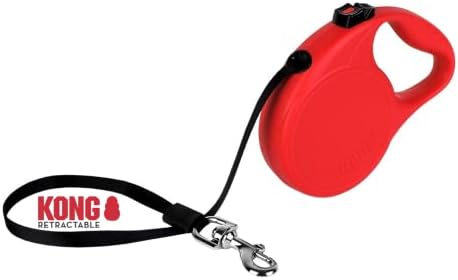 Alcott Kong Retractable Trail, Medium, Red, 16' Long