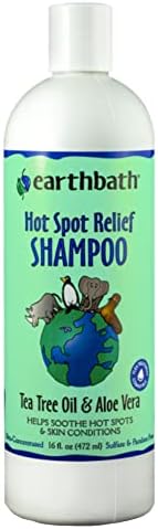 earthbath Hot Spot Relief Pet Shampoo, Made in USA, 16 Oz (2 Pack)