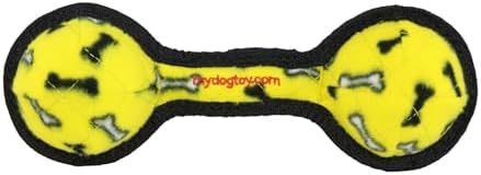 TUFFY® : 2 Pack 2 Ball Tug Dog Toy: Ultra Durable Plush Toy with Multiple Layers & Reinforced Seams, Washable and Floats, Original Construction