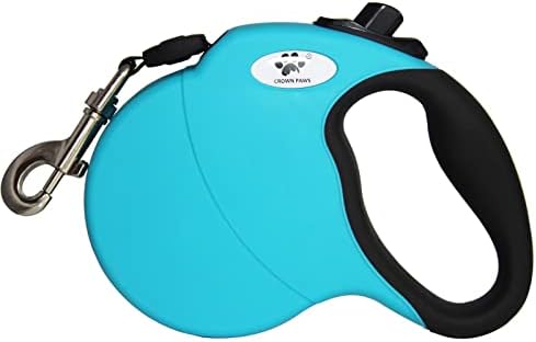 13 ft Retractable Dog Leash for Large Dogs up to 26 lbs,Tangle-Free Nylon Tape,Blue Dan S