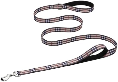 Hikiko 5FT Dog Leash Padded Double Handle with Designed Pattern