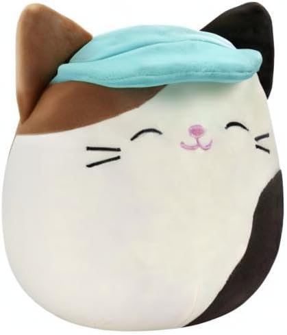Squishmallow Official Kellytoy Collectible Pet Squad Dogs Cats Bunnies Frogs Squishy Soft Animals (Cam Calico Cat (Visor), 8 Inch)