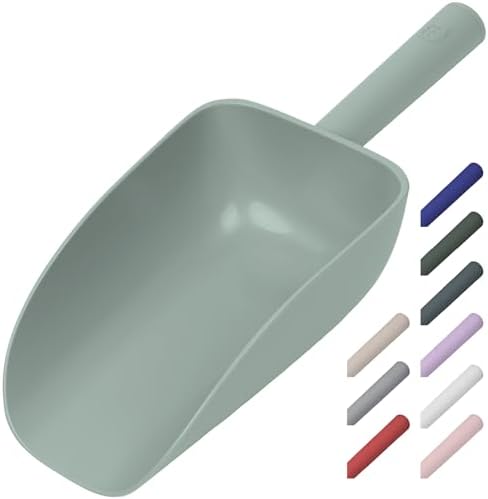 Extra Big Multipurpose Scoop– Solid Deep Scooper for Any Household – Disposing/Replacing Litter – Big Size Animal Pet Food Shovel – 44oz