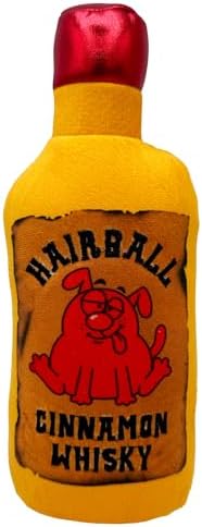 Huxley & Kent Power Plush Squeaky Dog Toy, Hairball Cinnamon Whisky, Lg