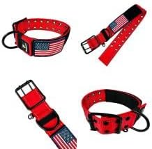 2" Wide Tactical Dog Collar 2-Pin Metal Belt Buckle Medium-Large Dogs K9