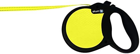 Alcott Reflective Retractable Belt Leashes, Large, Neon Yellow