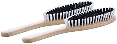 Clothes Brush Garment Brush Sturdy Bristles, Garment Lint Remover, Wool Suits, Lint Brush, Pet Hair Removel, Suede, Dust, Hat Brush Durable Wood Handle, 2 Pack by Superio