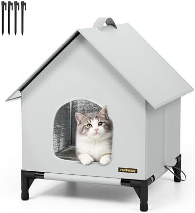 Outdoor Cat House Outdoor Cat House Weatherproof for Indoor and Outdoor Use Insulated and Weatherproof，Waterproof Shelter for Small/Medium Cats