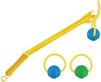 Project Hive Zoomer Stick | Dog Ball Thrower with Set of 2 Looped Dog Balls Included (Green and Blue) | Interactive Dog Toys for Both Land and Water | Balls for Dogs Perfect for Fetch and Tug Play