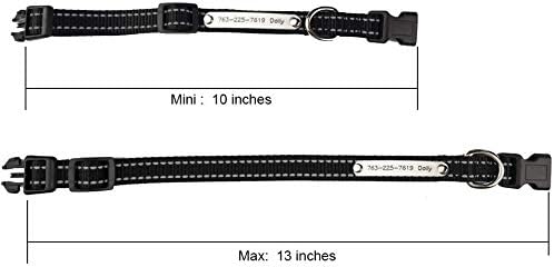 SINYUDUN Personalized Reflective Dog Collars with Customized ID Tags