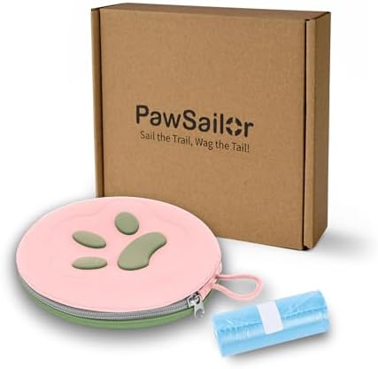 Collapsible Dog Bowls, 2-in-1 Pet Travel Bowls Pink Green