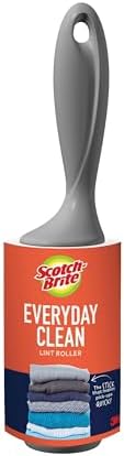 Scotch-Brite Lint Roller, 100 Sheets (Single Roller) – Sticky Lint Remover for Pet Hair, Dust & Lint on Clothes & Furniture