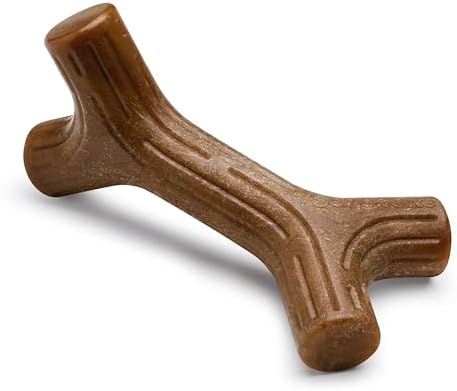 Benebone Bacon Stick Chew Toy for Aggressive Chewers, Real Bacon, Medium