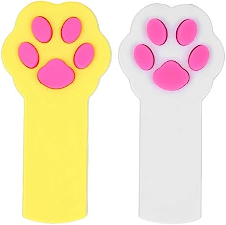 Cat Lasers Toy, 2 Pack Claw Shape Red Light Teaser with Blinking and Steady Modes, Interactive Chase Toy for Indoor Cats, Plastic and Silicone Design