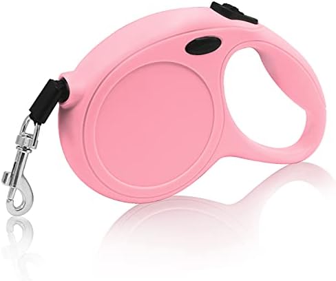Automatic Retractable Dog Leash,16-Foot High-Density Braided Rope Upgraded Version Buckle Lock,One-Hand Pause,Lock Suitable for Small and Medium Sized Dogs Pink Dog Leash Retractable,