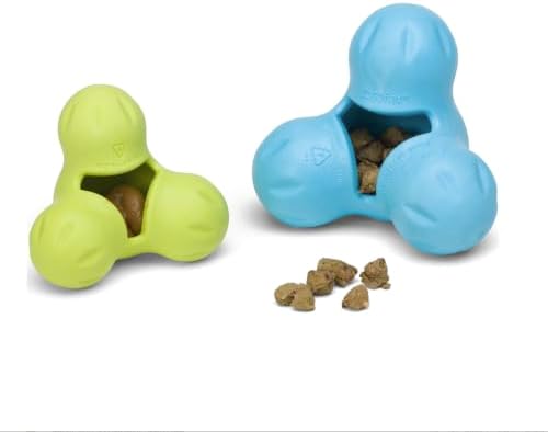 WEST PAW Zogoflex Tux Interactive Treat Dispensing Dog Chew Toy for Aggressive Chewers, 100% Guaranteed Tough, It Floats!, Made in USA, Large, Aqua