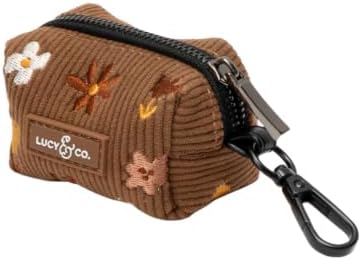 Lucy & Co. Chocolate Meadows Corduroy Poop Bag Holder