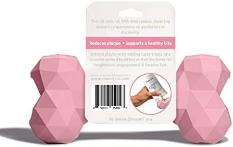 Mount Ara Super BITE BPA-Free Rubber Fillable Dog Chew Toy, Aggressive Chewer Toy, Peanut Butter Toy